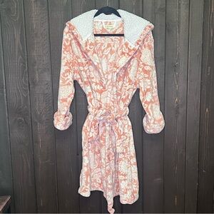 World Market Women’s Midi Soft and Cozy Robe with Paisley Print Sz O/S Pockets
